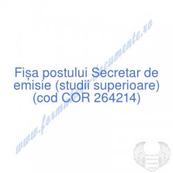 Secretar de emisie (studii...