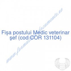 Medic veterinar şef (cod...