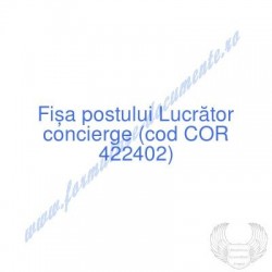 Lucrător concierge (cod COR...