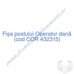 Operator dană (cod COR...