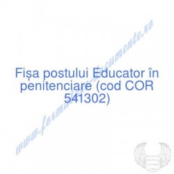 Educator în penitenciare...