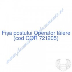 Operator tăiere (cod COR...