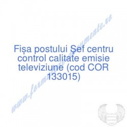 Şef centru control calitate...