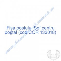 Şef centru poştal (cod COR...