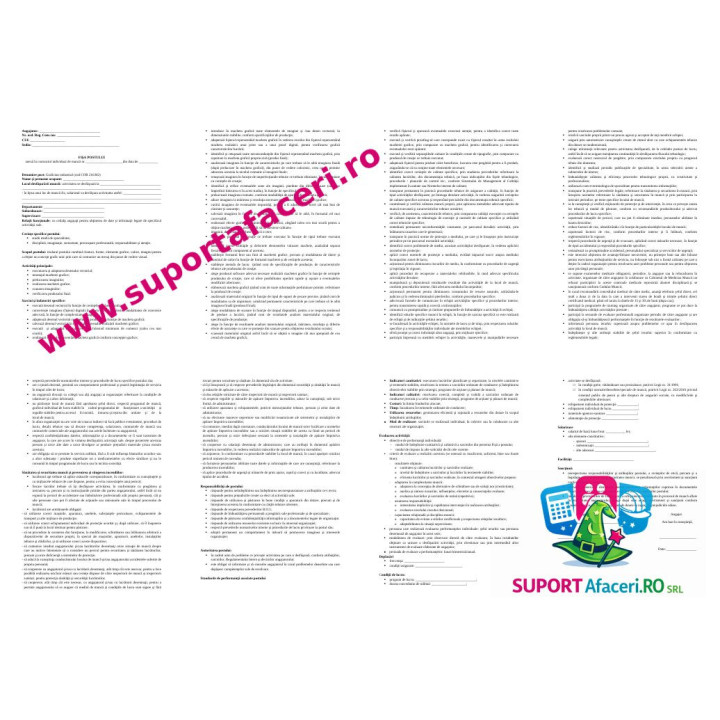 Fișa postului Grafician industrial – model editabil DOC