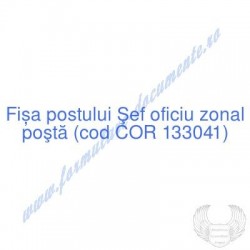 Şef oficiu zonal poştă (cod...