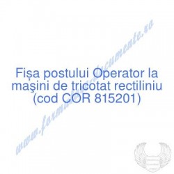 Operator la maşini de...