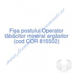 Operator tăbăcitor mineral...