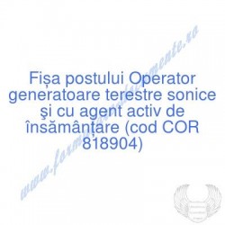 Operator generatoare...