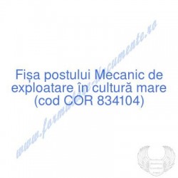 Mecanic de exploatare în...