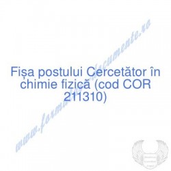 Cercetător în chimie fizică...