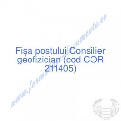 Consilier geofizician (cod...