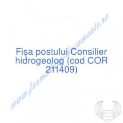 Consilier hidrogeolog (cod...