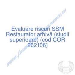 Restaurator arhivă (studii...