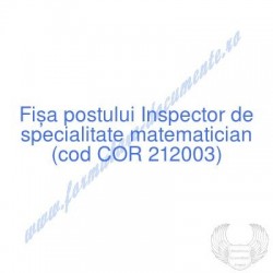 Inspector de specialitate...