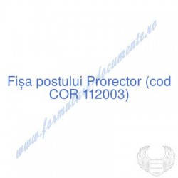 Prorector (cod COR 112003)...