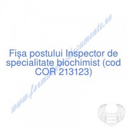 Inspector de specialitate...