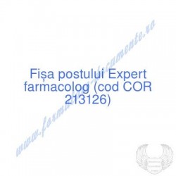 Expert farmacolog (cod COR...