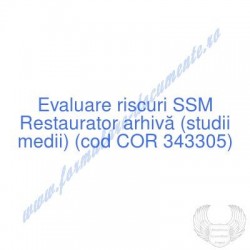 Restaurator arhivă (studii...